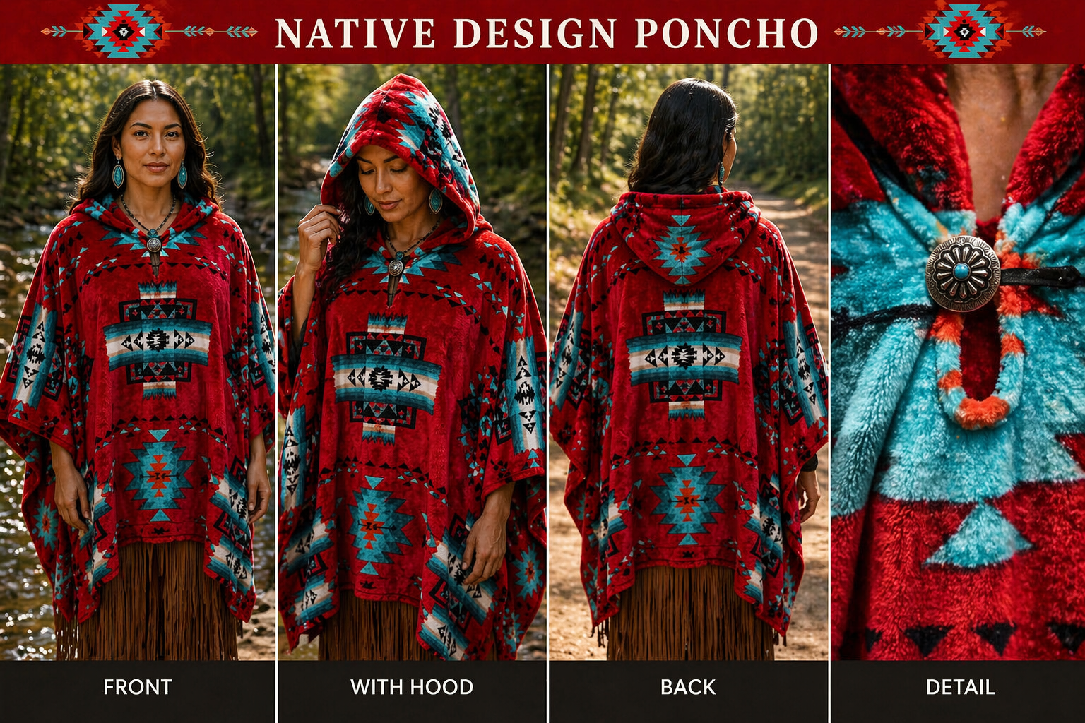 Native Design Poncho