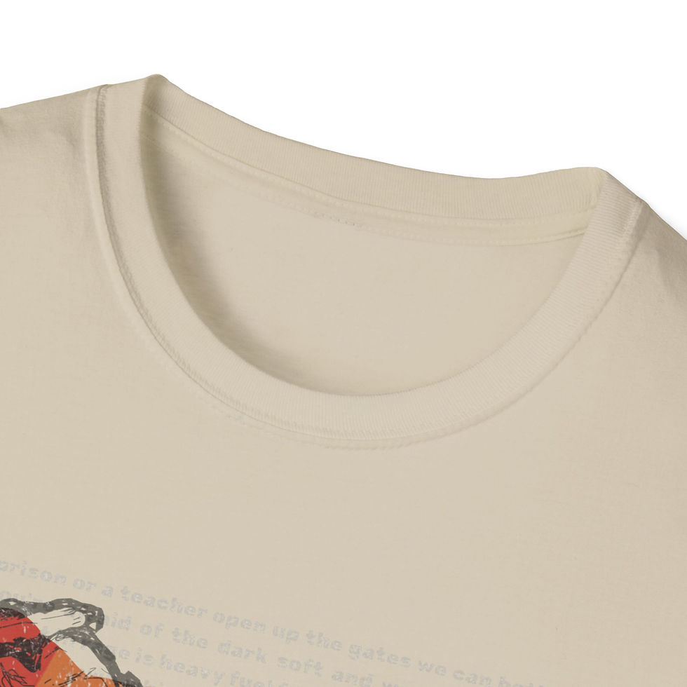 Thumbnail: Deon Powter Band Retro Guitarist Sketch T-Shirt | Vintage Sunset Stripes