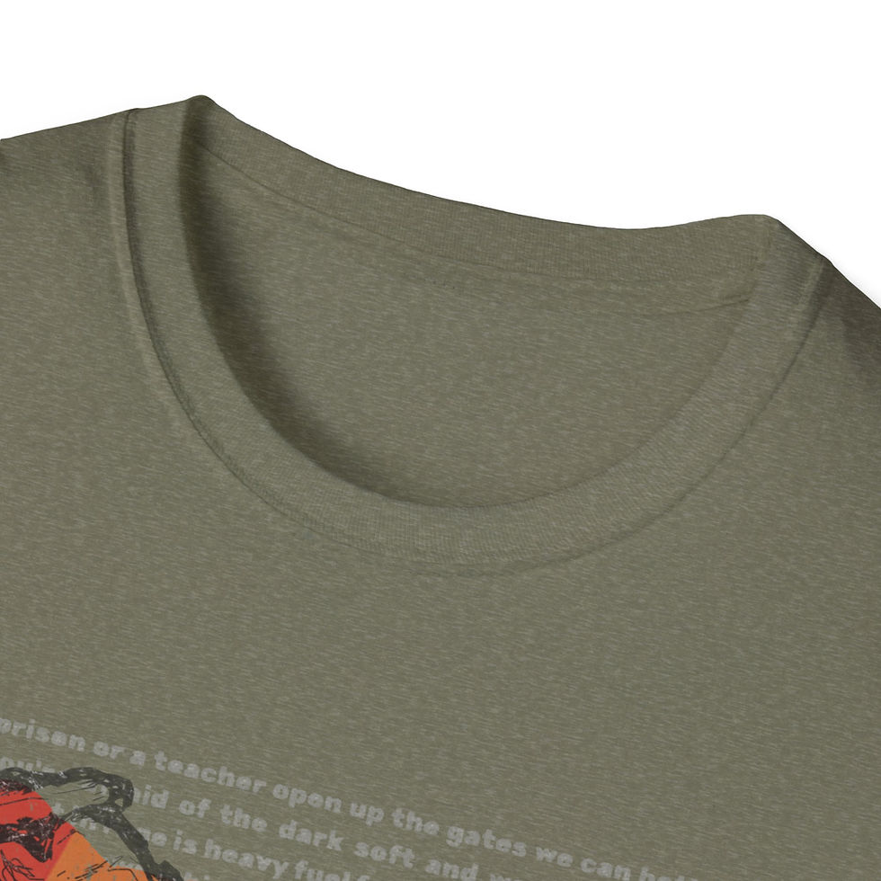 Thumbnail: Deon Powter Band Retro Guitarist Sketch T-Shirt | Vintage Sunset Stripes