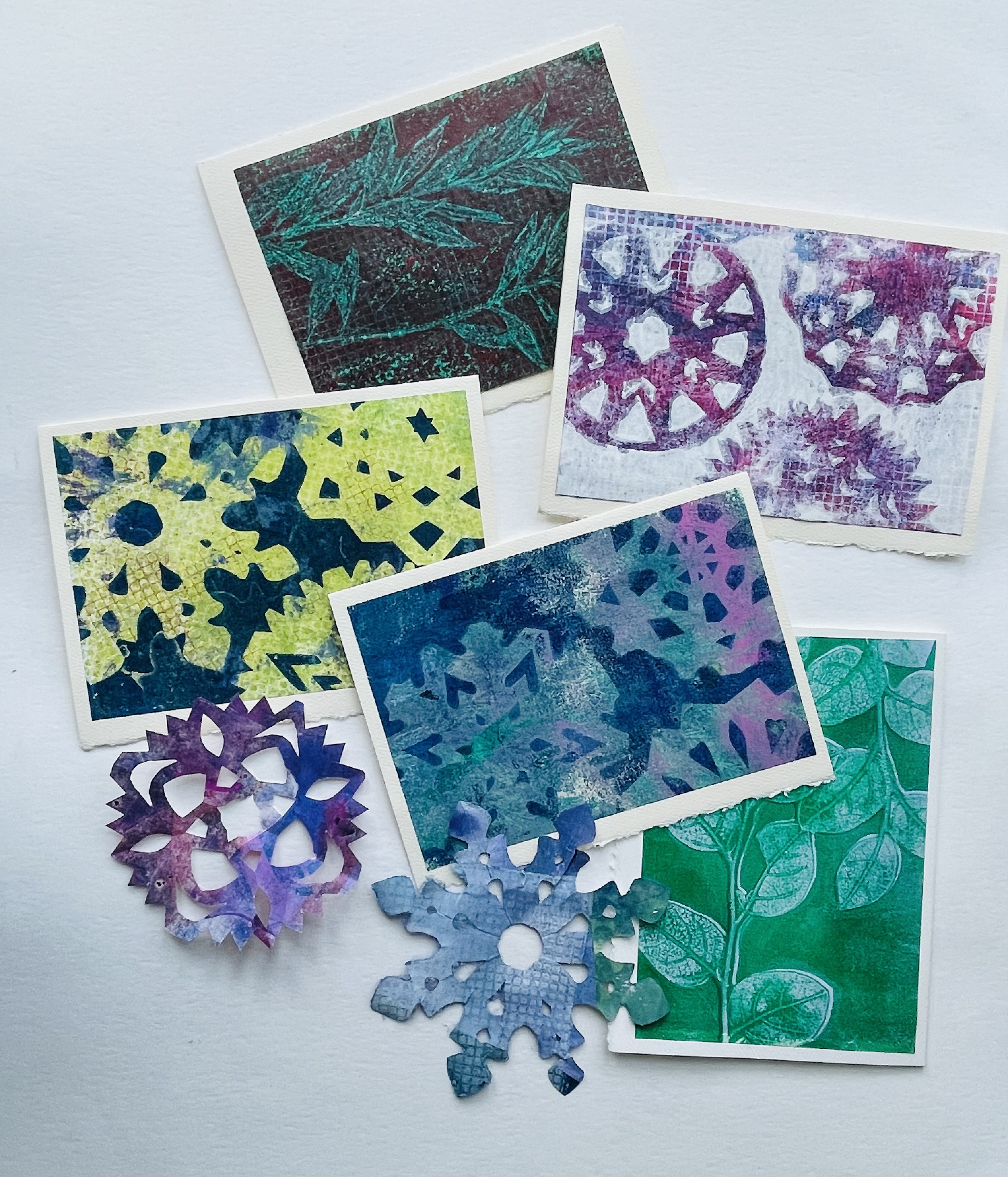 Handmade Greeting Cards with Printmaking Techniques at Sharon Art Studio