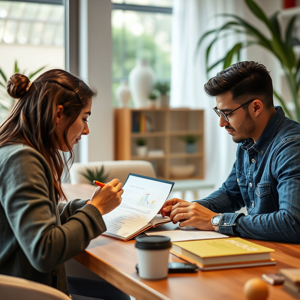 Image shows a Loan Officer building a home loan plan to prepare for future homeownership.