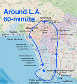 60-minute Los Angeles Helicopter ride - Torrance, Redondo, Palos Verdes, San Pedro, Downtown LA, Dodger Stadium, Hollywood sign, Griffith Observatory, Universal Studio, Walk of Fame, Beverly Hills, Santa Monica, Venice Beach, LAX