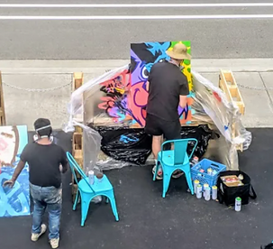 Live painting at Daft