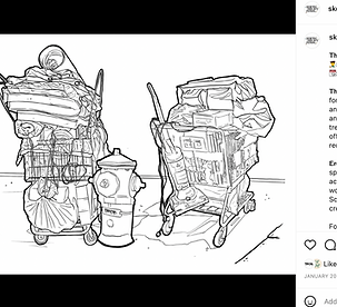 Skeleton Press calendar drawing