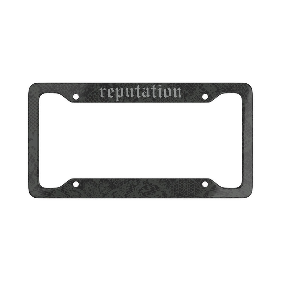Reputation Snakeprint License Plate Frame