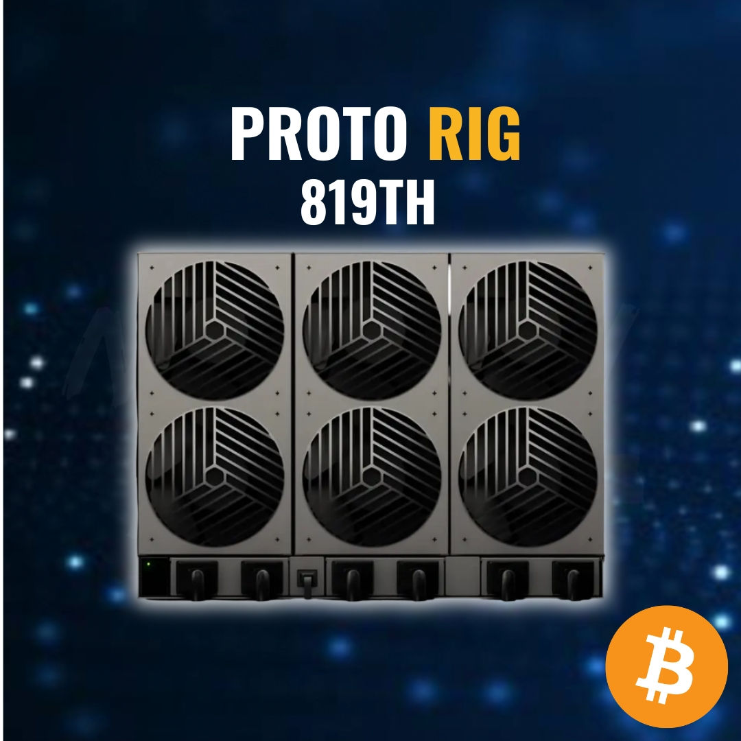 Proto Rig (819TH) Bitcoin Miner with Power Supply