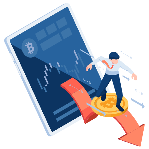 crypto downtrend illustration