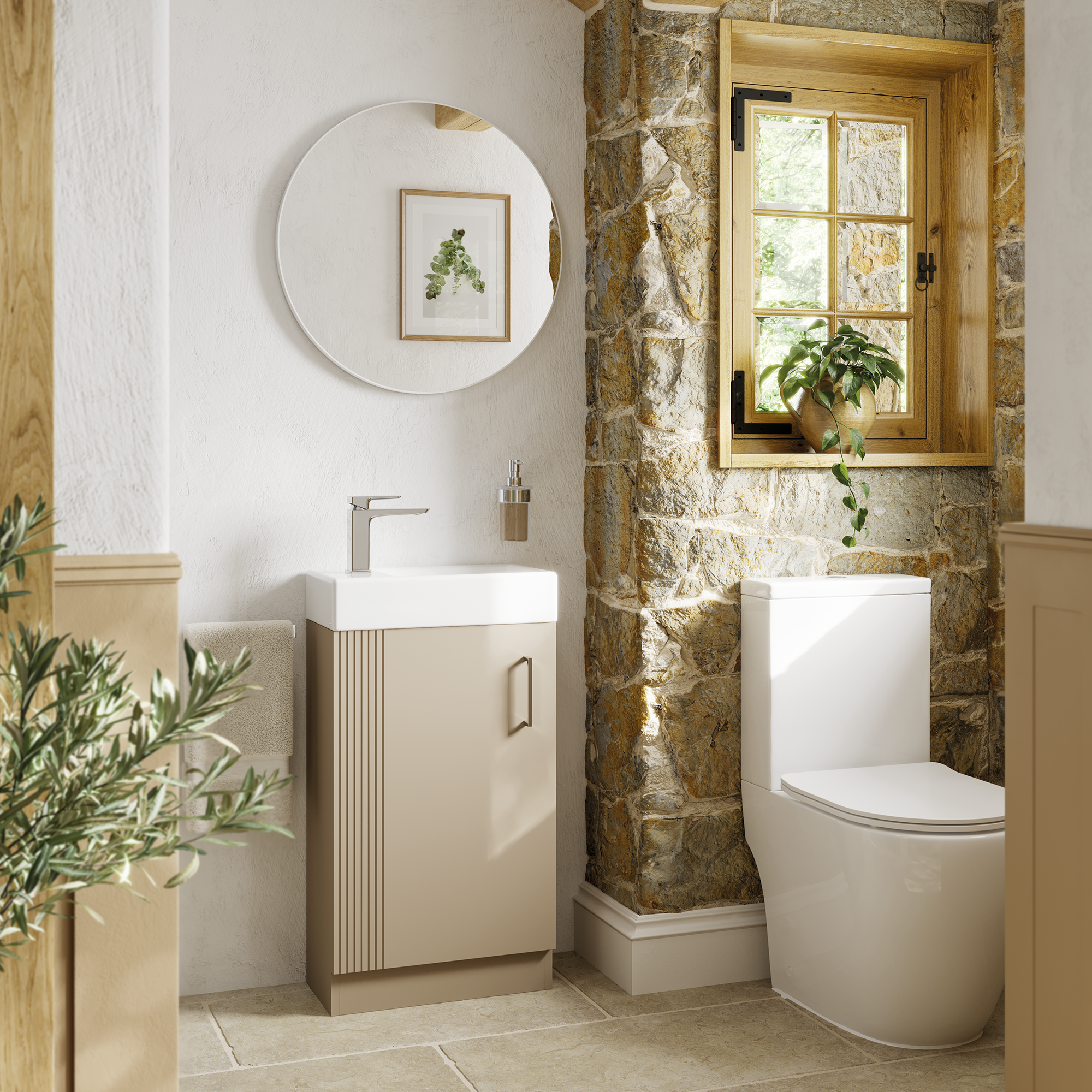 Modern Country Cottage Cloakroom Bathroom Inspiration 