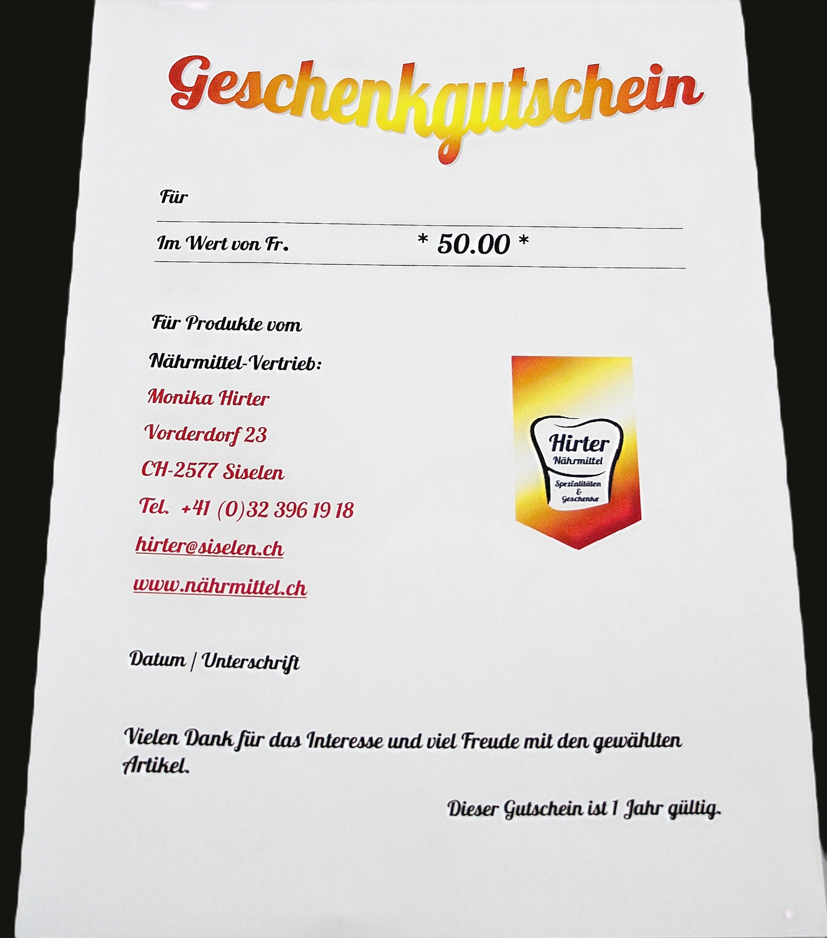 Geschenkgutschein