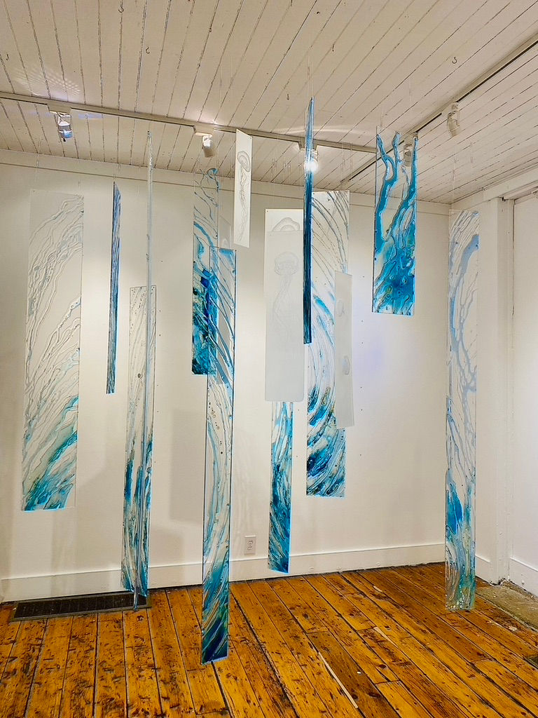 Covid Cuts installation at RGoA Ridgefield, CT