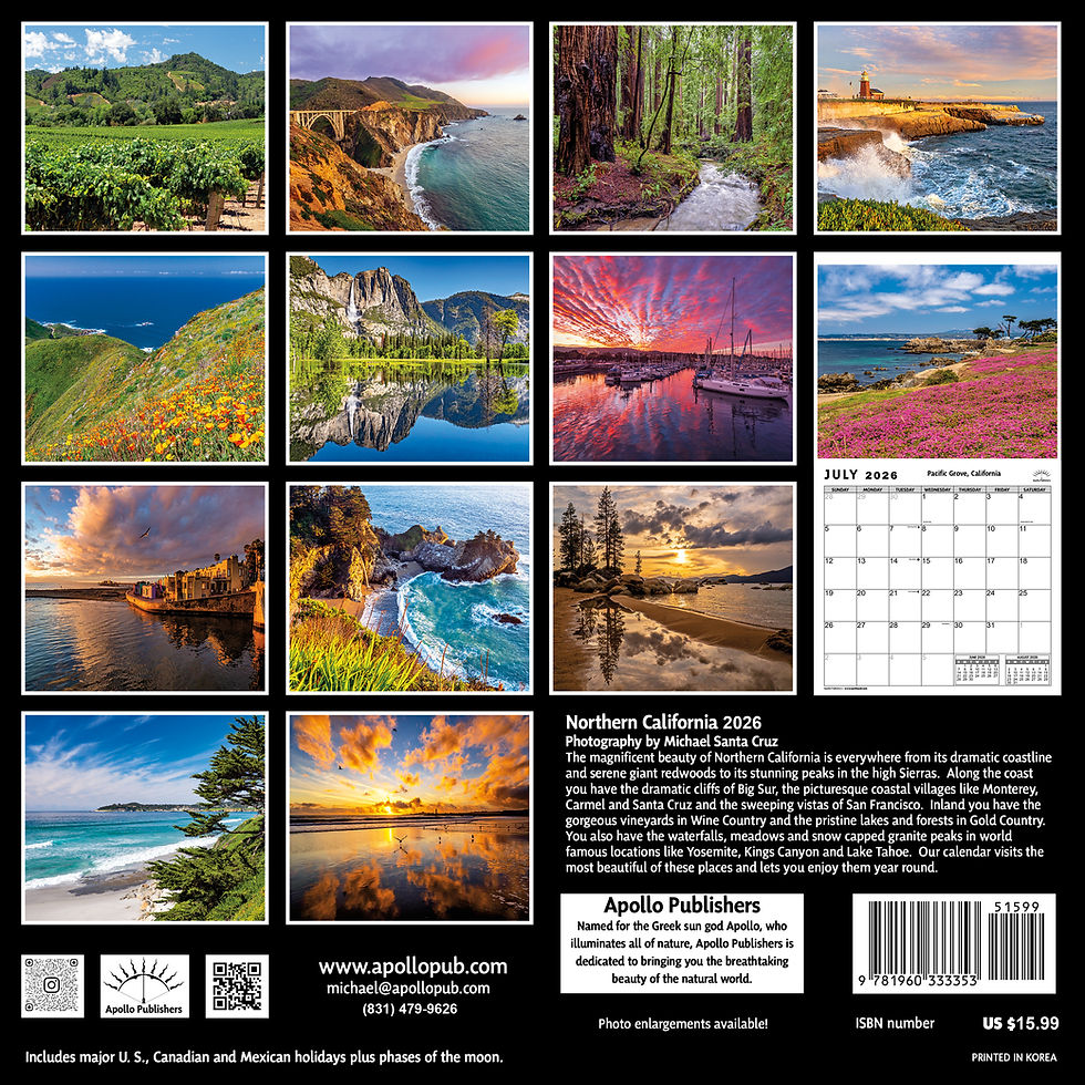 Thumbnail: Northern California 2026 Calendar