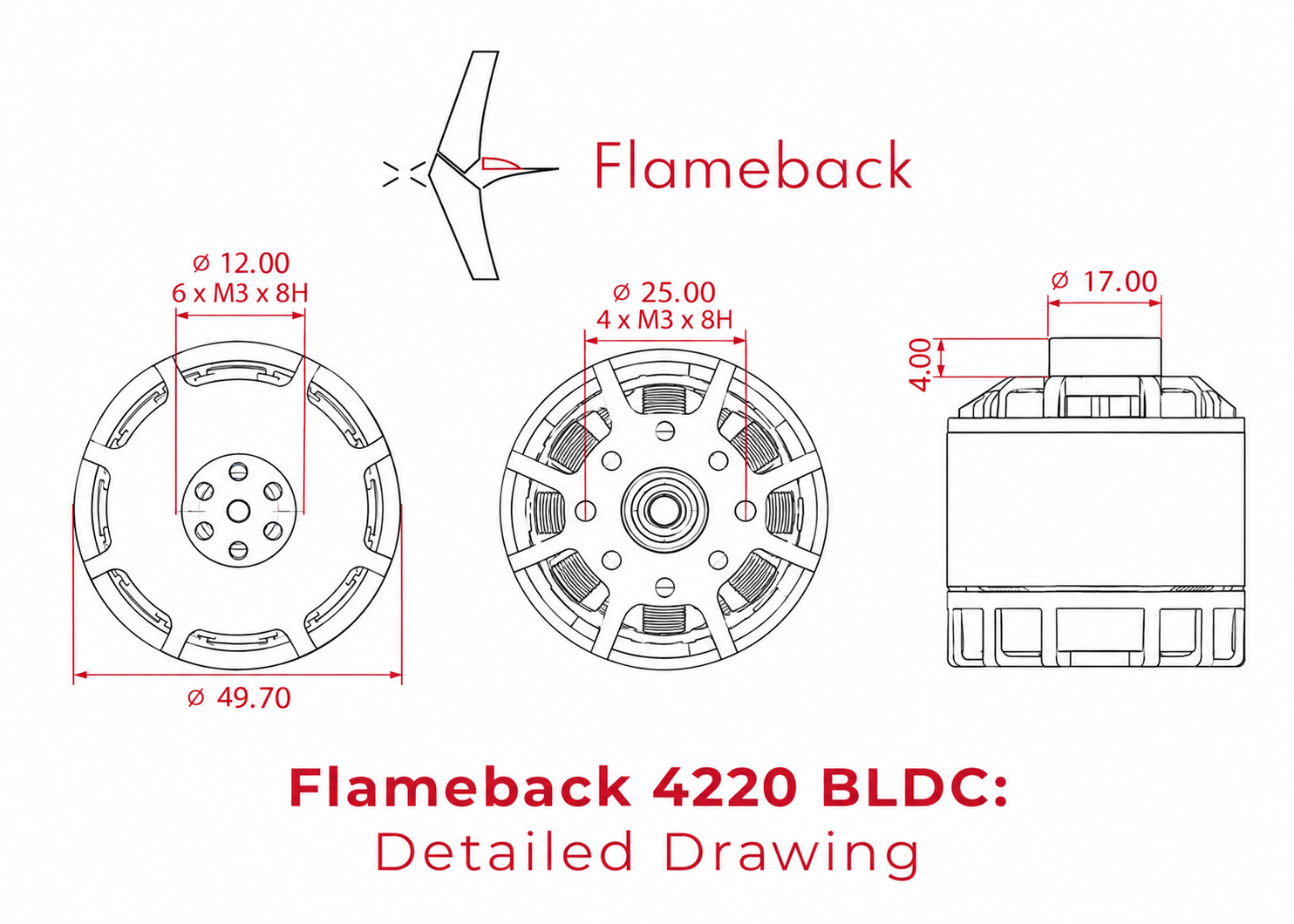 Flameback 4220 KV400 BLDC Motor