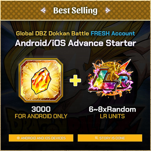 DRAGON BALL Z DOKKAN BATTLE - Farmed Starter Account ( Global