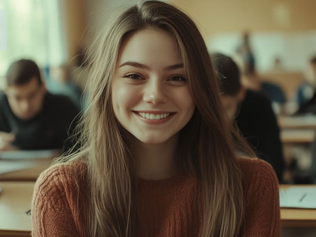 Studentin lässt Open-Book Klausur schreiben