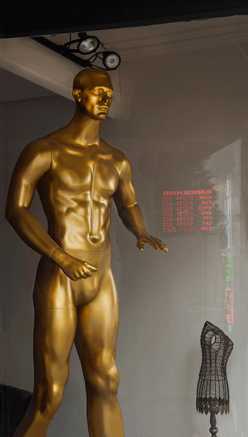 Golden Man, Dry Cleaners, Geneva, NY