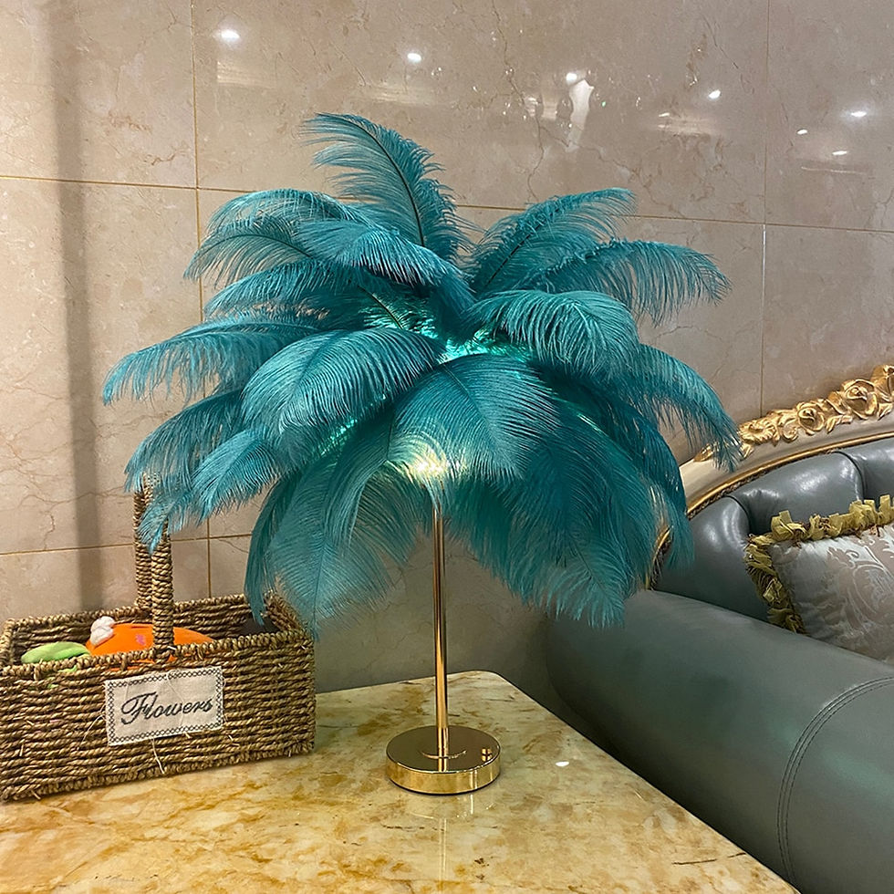Thumbnail: 2022 New Touch Control Table Feather Lamp For Wedding Bedroom Decoration LED