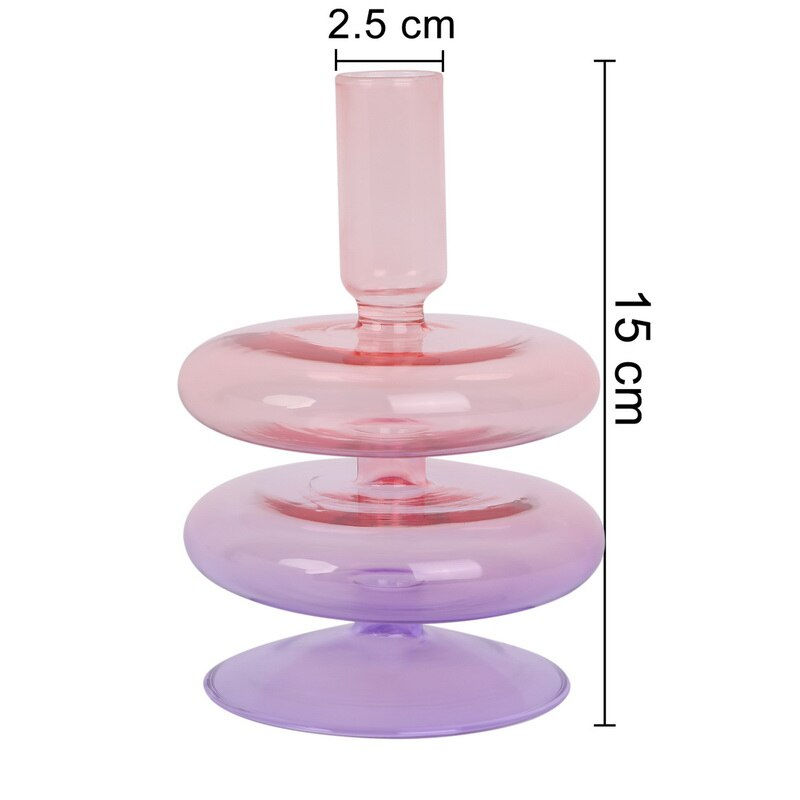 Thumbnail: Creative Glass Vase Candle Holders Clear Flower Vase Wedding Centerpieces Home 