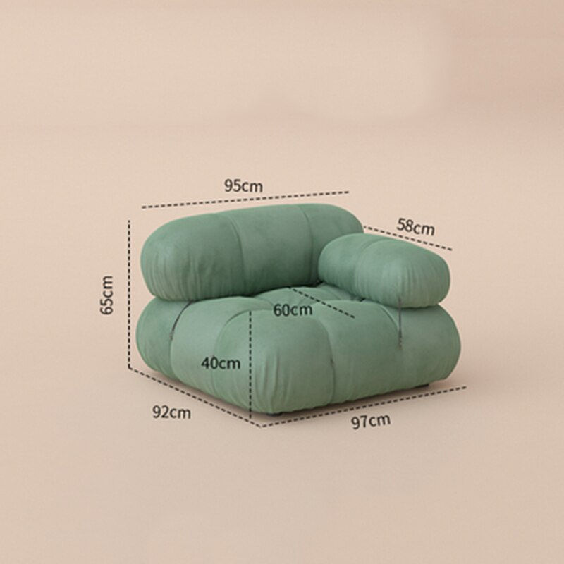 Thumbnail: Green L Shaped Sofa Bed Module Relax Wood Legs Xxl Minimalist Unusual Couch