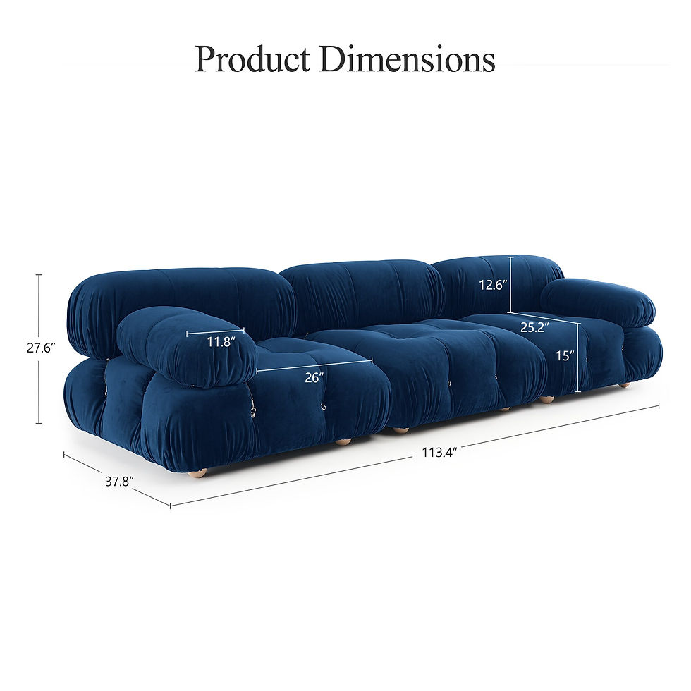 Thumbnail: Suede Module Sofa Sectional Sofa Couches Family Living Room Chair Furniture