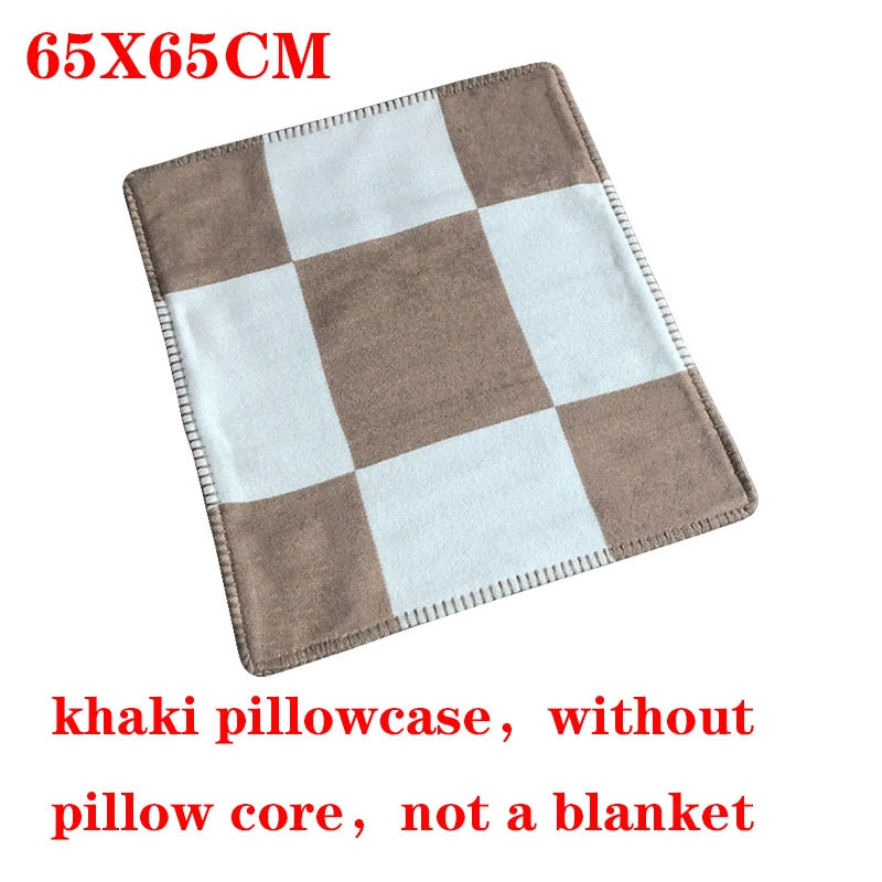 Thumbnail: Luxury Plaid H Blanket Brand Cashmere Blend Sofa Cover Wool Air-Condition Nap