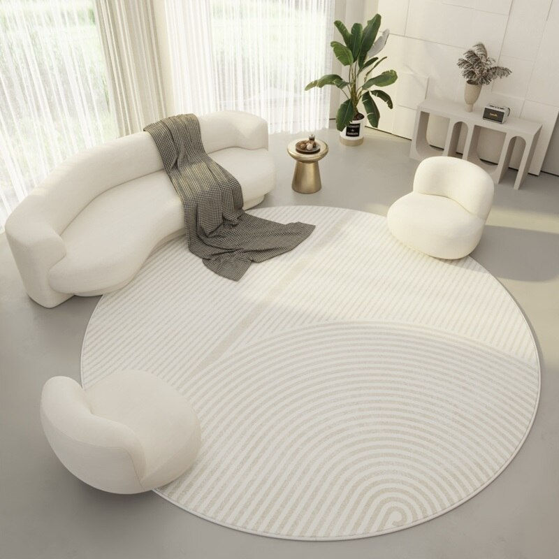 Ins Style Round Carpet Lounge Large Area Rug Study Bedroom Mat Home Decor Soft