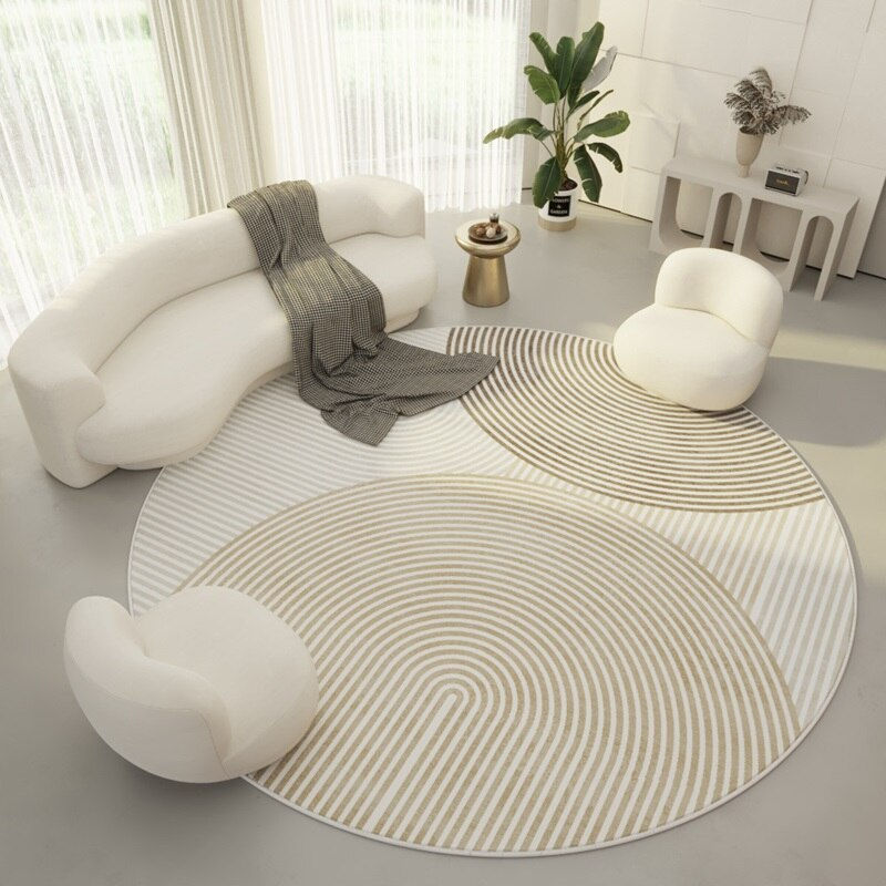 Thumbnail: Ins Style Round Carpet Lounge Large Area Rug Study Bedroom Mat Home Decor Soft 