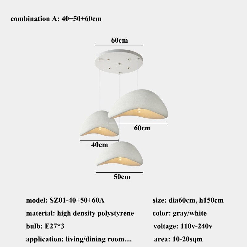 Thumbnail: Modern Wabi-sabi Wind Dining Room Led Pendant Lights Home Decor Bedroom Led