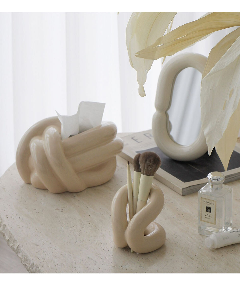 Thumbnail: Luxury Ceramic Toothbrush Holder Korean Style Kawaii Storage Rack Cute Home Dec