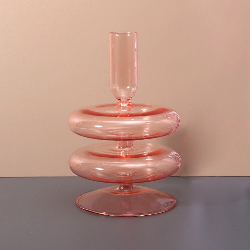 Thumbnail: Glass Vases Glass Candle Holders for Wedding Home  Flower Vase Decoratio Candle