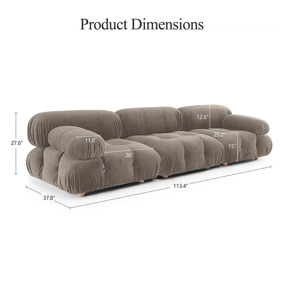 Thumbnail: Suede Module Sofa Sectional Sofa Couches Family Living Room Chair Furniture