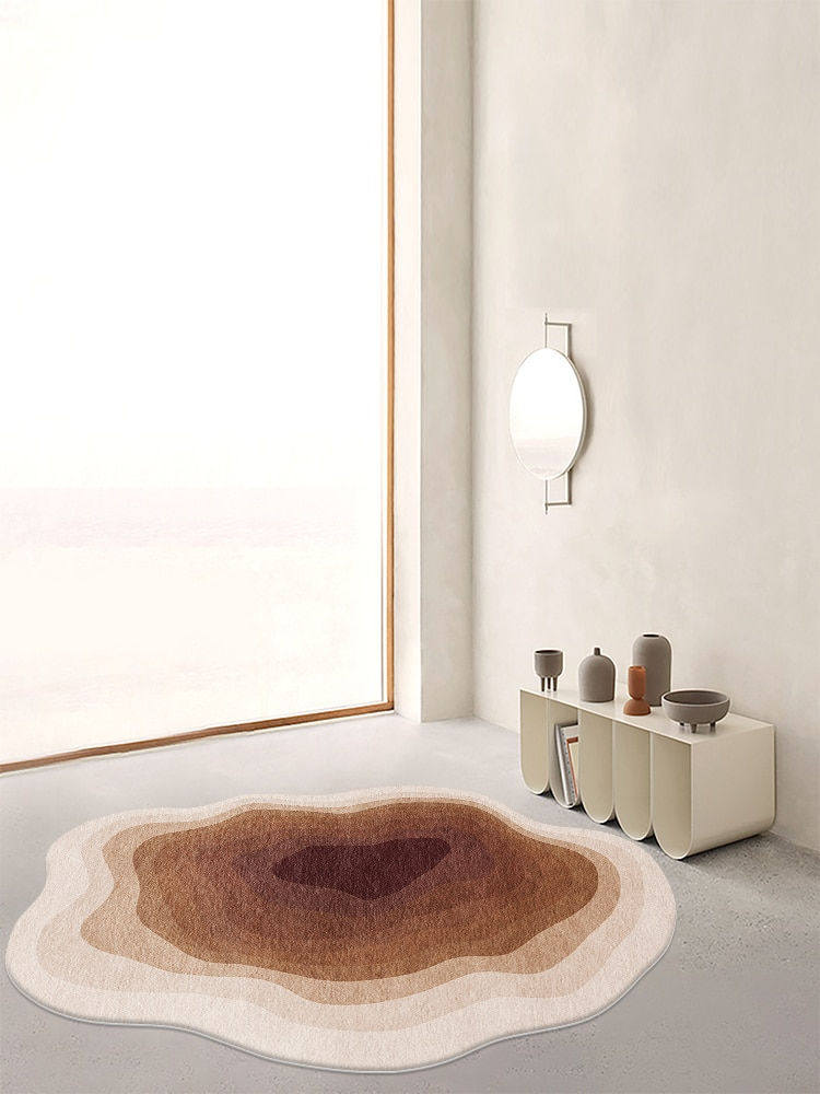 Thumbnail: Light Luxury Carpets for Living Room Irregular Bedroom Decor Bedside Carpet