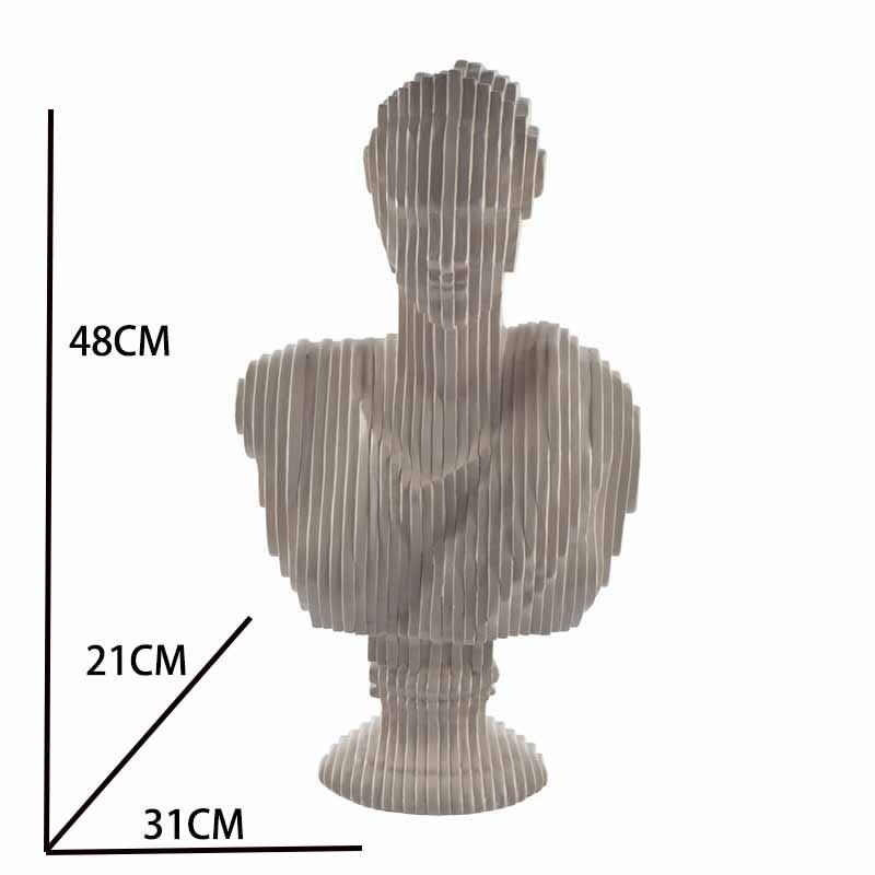 Thumbnail: Resin Statue Bust Abstract Girl Home Decor Creative Nordic Figurine Sculpture
