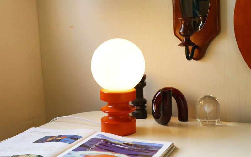 Thumbnail: Solid Wood Ins Table Lamp Korean and Japanese Style Living Room Dining Room Bed