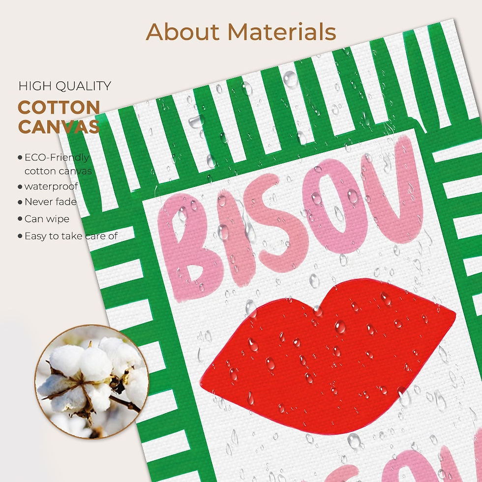Thumbnail: Maximalist Eclectic Pink French Quotes Bisou Bisou Bonjour Bonne Nuit Wall Art 
