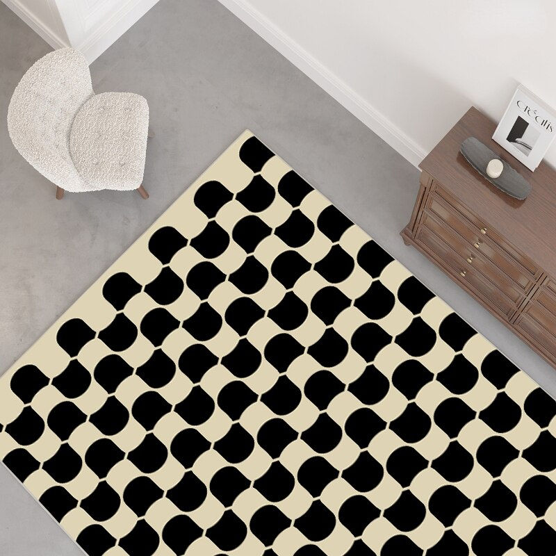 Thumbnail: Bedroom Carpet Modern French Retro Cloakroom Rug Checkerboard IG Decoration Liv