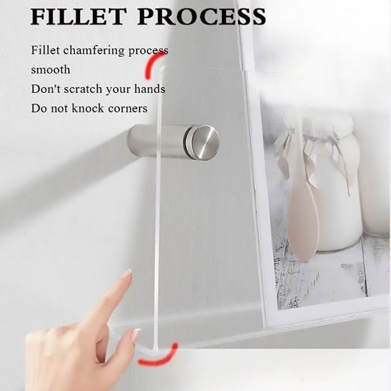 Thumbnail: 30/40cm Ins Color Acrylic Bookshelf Creative Shelf Wall-Mounted Magazine