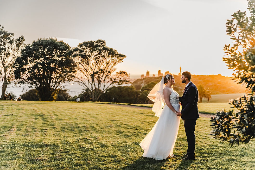 Sunset wedding photo - wedding photographer