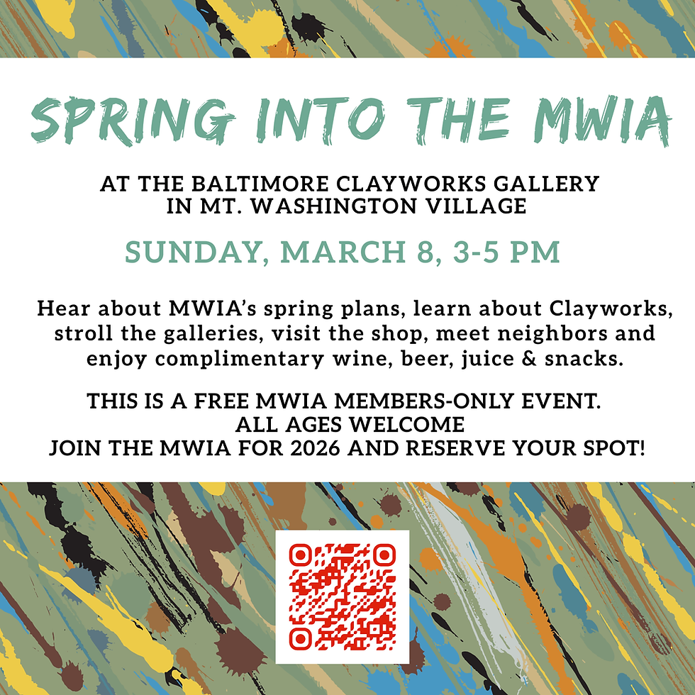 Join the MWIA For a Members-Only Event at Baltimore Clayworks - 3/8
