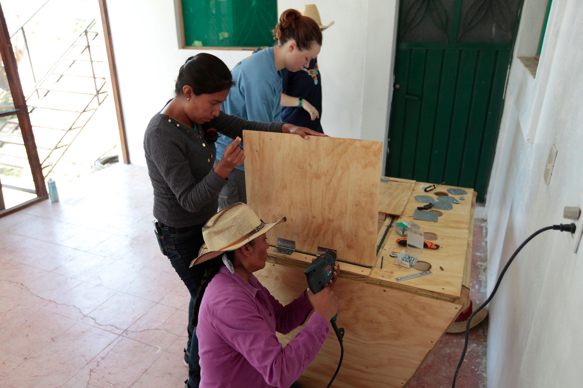 Petri and Crew Working on Oven