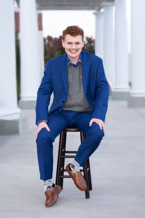 A South Fayette Senior looking dapper at his fully guided and styled senior session at South Fayette School District