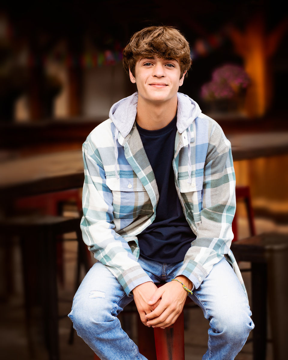 Fun, relaxed and casual senior guy portrait ideas