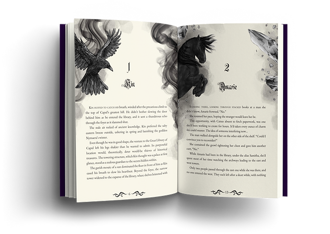 Example of Kin and Amarie Chapter Header Images