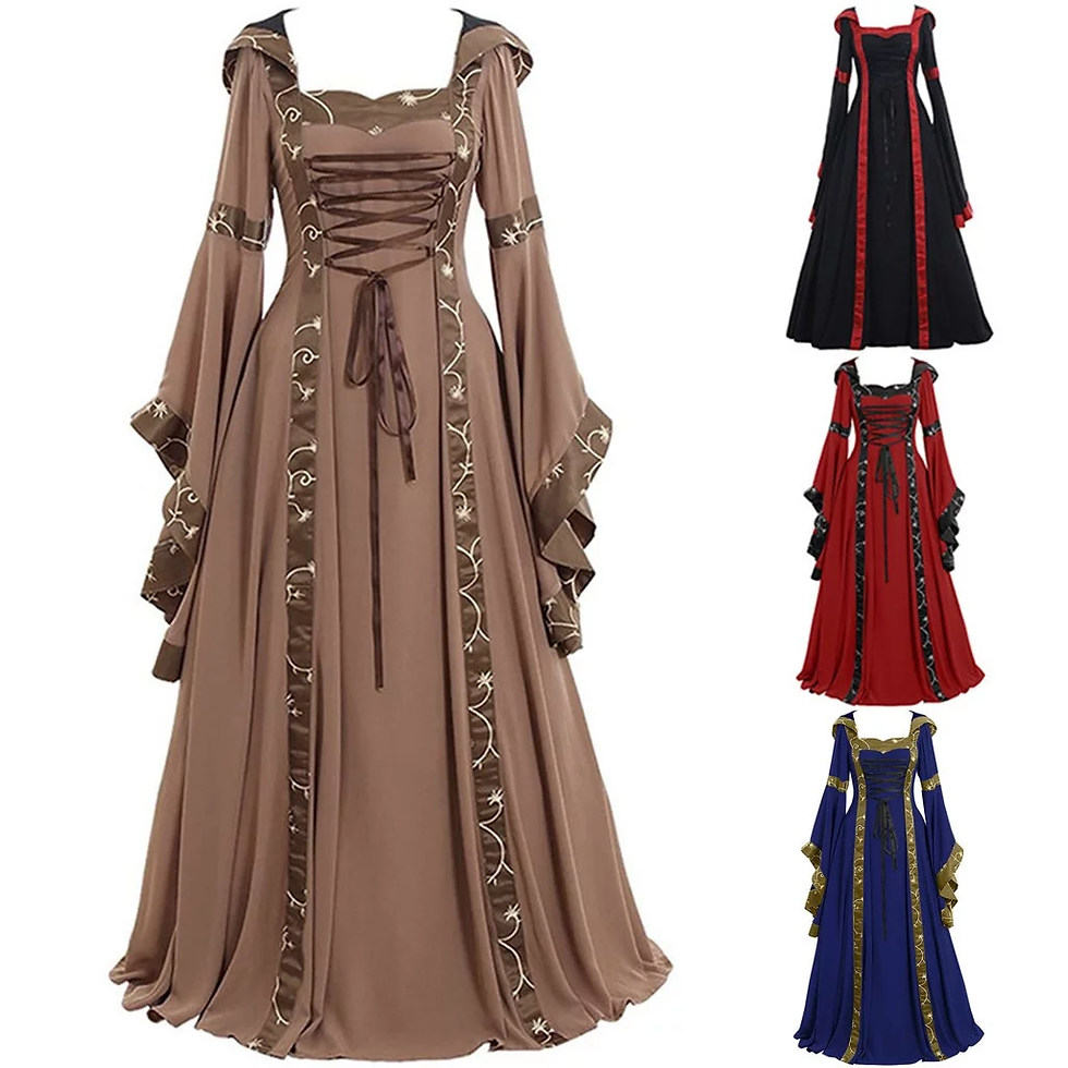 Thumbnail: Renaissance Princess Dress for Women Medieval Costumes Victorian Regency Gown Ha