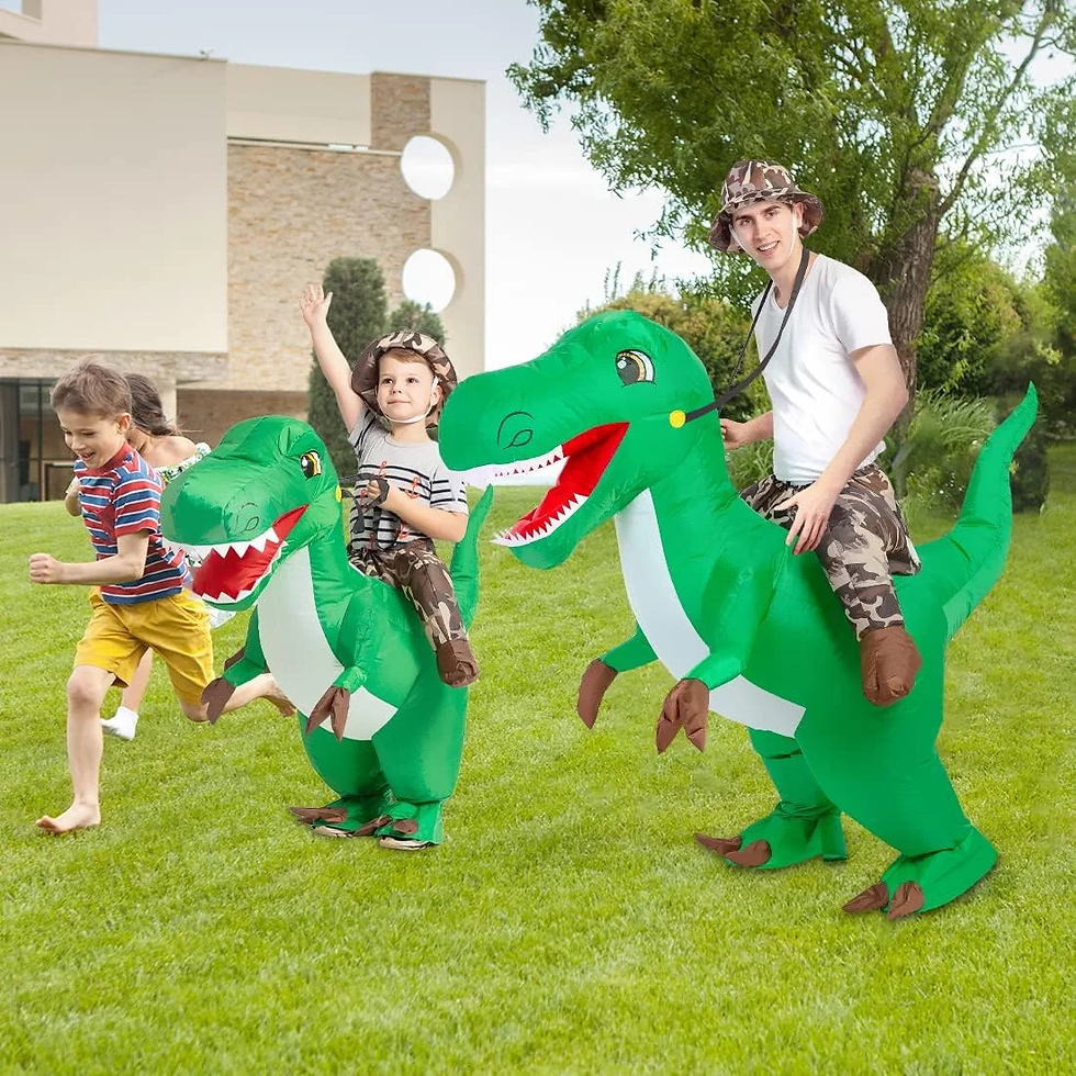 Thumbnail: Inflatable Dinosaur Costume Blow up Dinosaur Costume Adult Size, Funny Dinosaur 