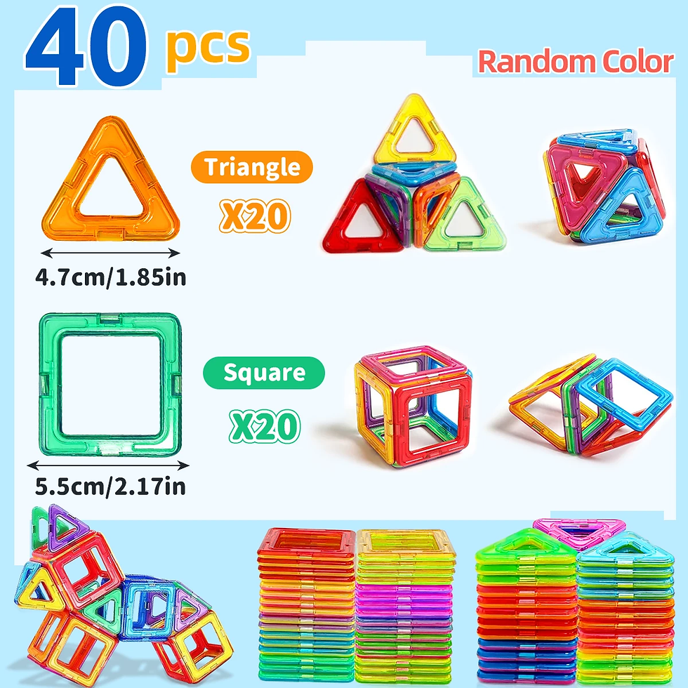 Thumbnail: Magnetic Building Blocks DIY Magnets Toys Medium Size STEM Toys Construction Toy