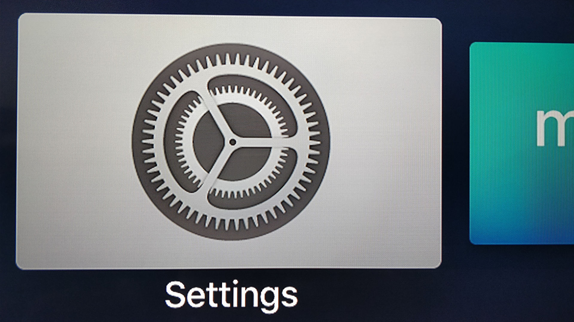 tvOS UI Settings Button