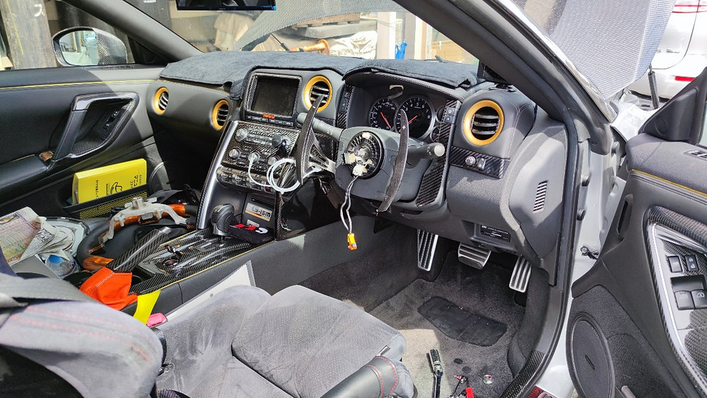R35 GT-R ステアリング交換