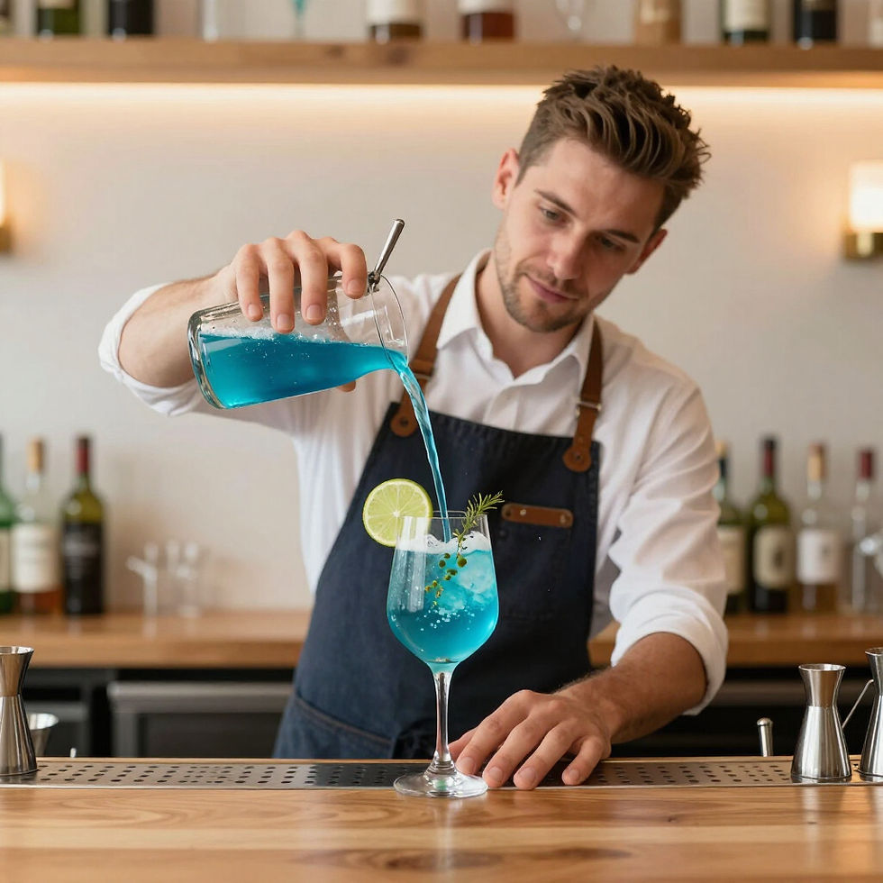 Hen Party Mixologist Serving Drink