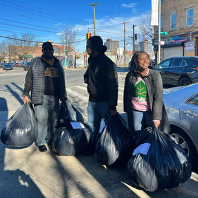 For 2023, Pi Phi Omega served with the brothers of Alpha Phi Alpha Fraternity, Incorporated and collected and donated coats to Queens area shelters.