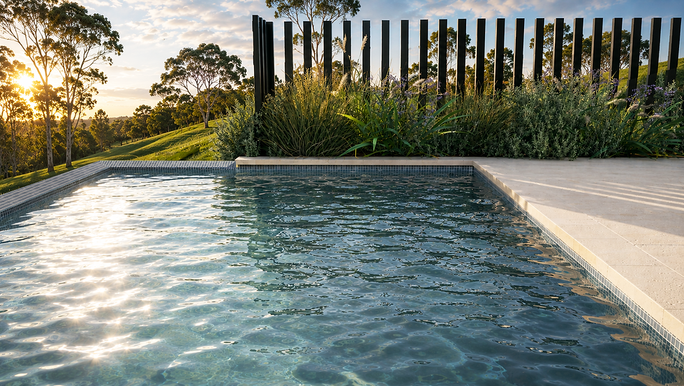 Pool with faux infinity